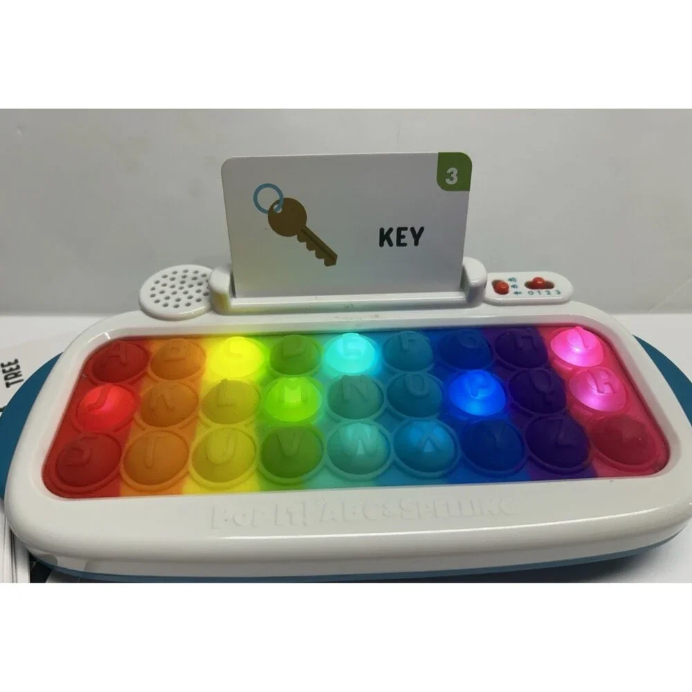 Chuckle and Roar ABC & Spelling Pop Keyboard Light up kids reading cards